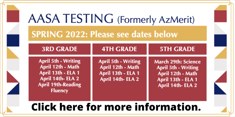 AASA Testing Dates