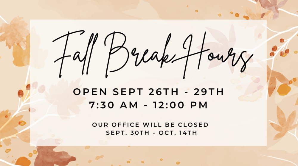 Fall Break Office Hours