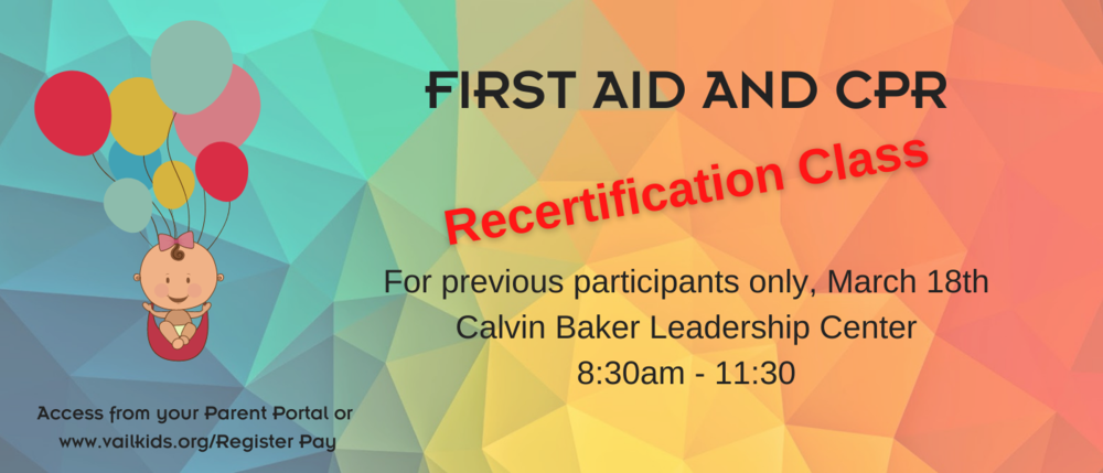 Recertification Class - First Aid & CPR