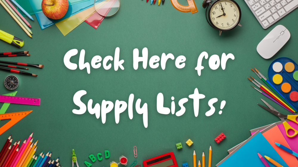 Check Here for Supply Lists!