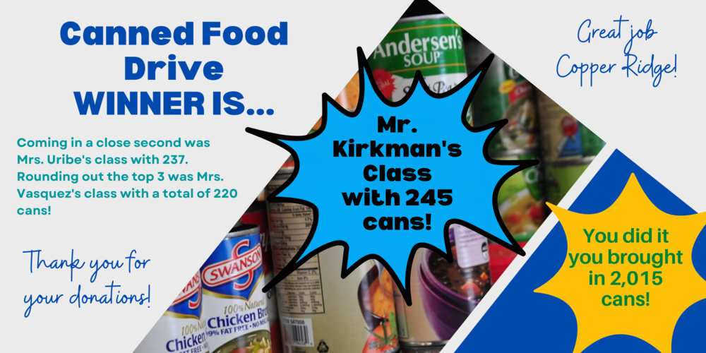 Canned Food Drive Winners