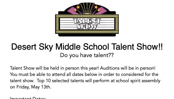 Talent Show is Coming!!!