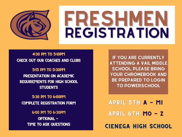 Incoming Freshman Registration - Class of '27