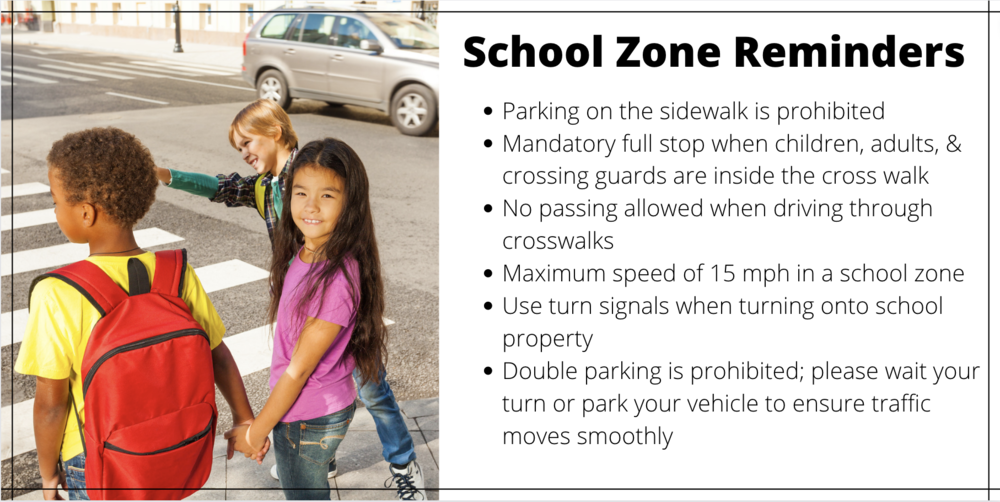 School Zone Reminders Senita Valley Elementary School