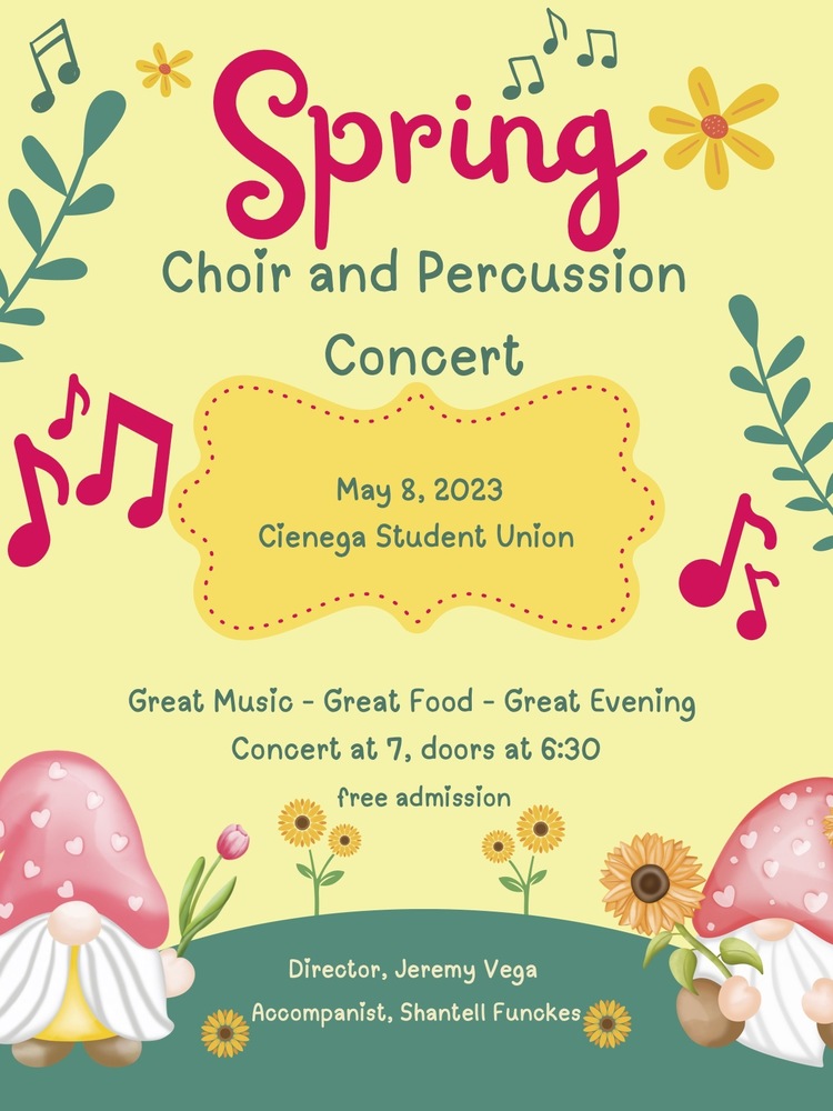 Spring Choir & Percussion Concert