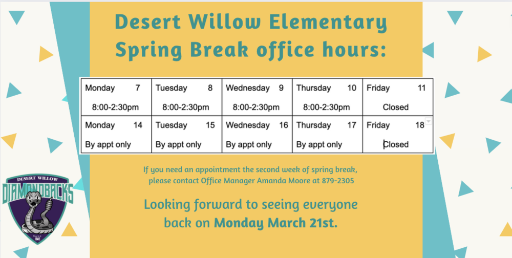 Spring Break Office Hours 