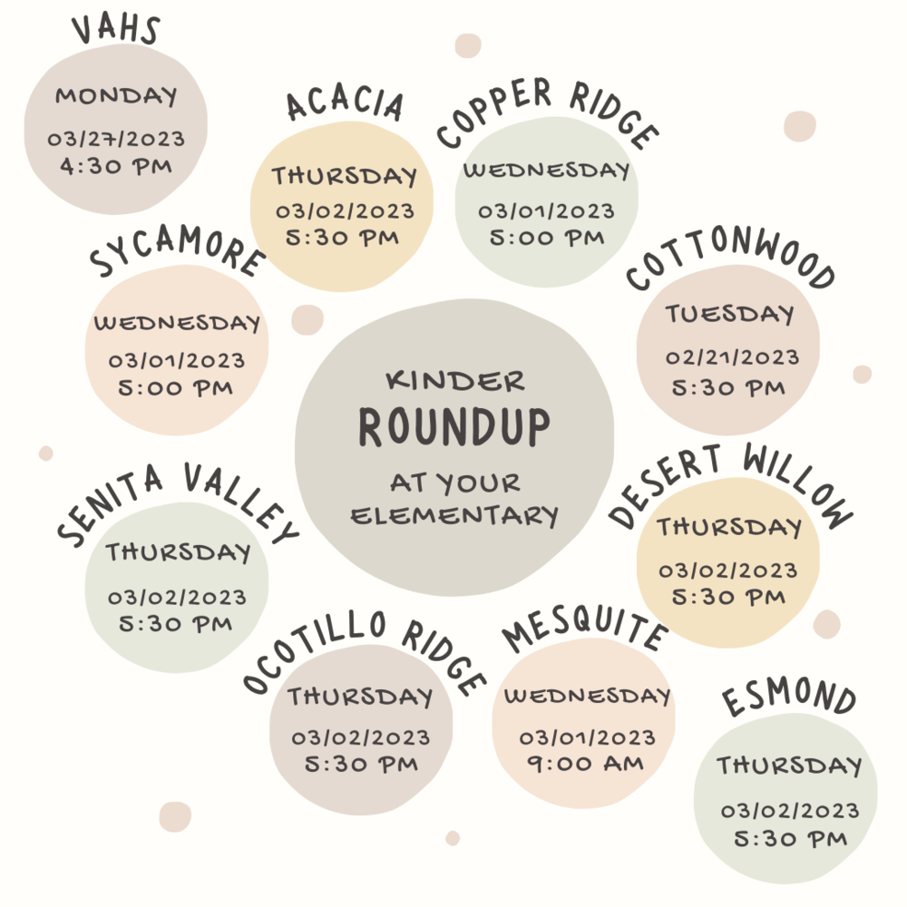 Kinder Round Up Dates 2023