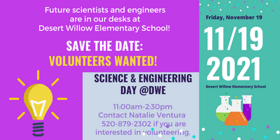 Science and Engineering Day @DWE Saves the Date 11/19