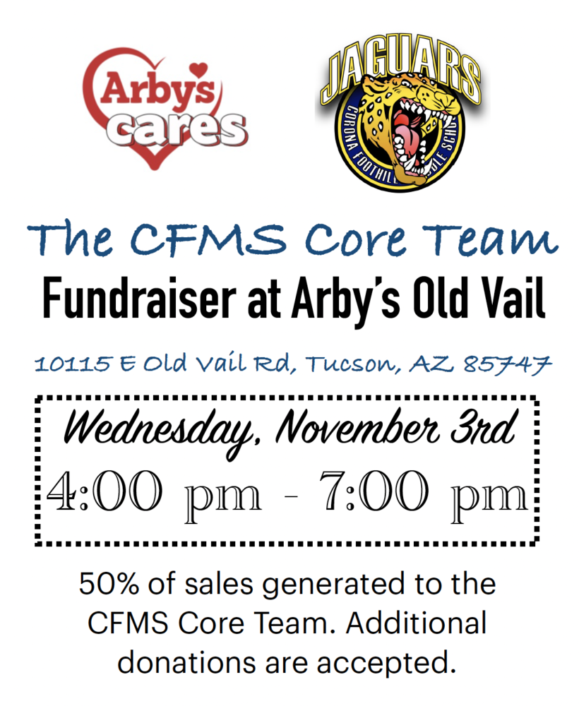 Arby's Night 3 November 4pm to 7pm
