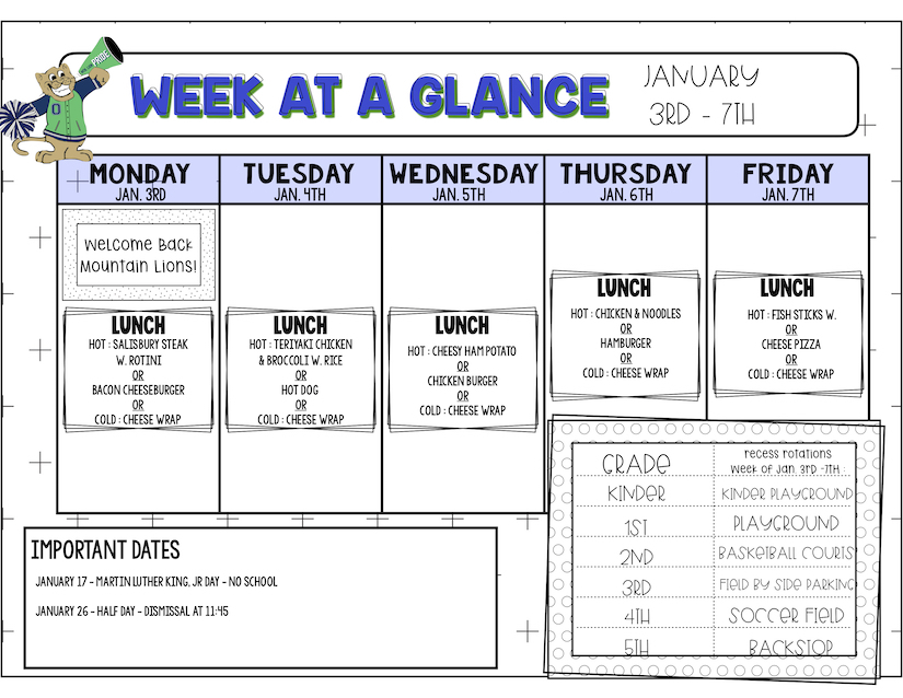 week-at-a-glance-January 3-7