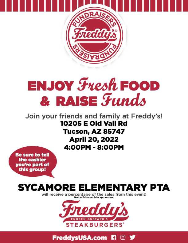 Freddy's Fundraiser Flier
