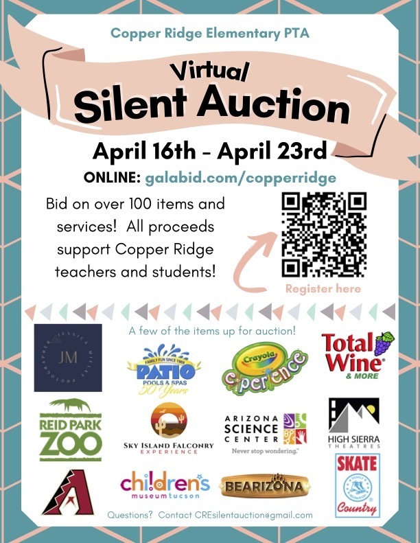 Don't forget the PTA Virtual Silent Auction going on now.
