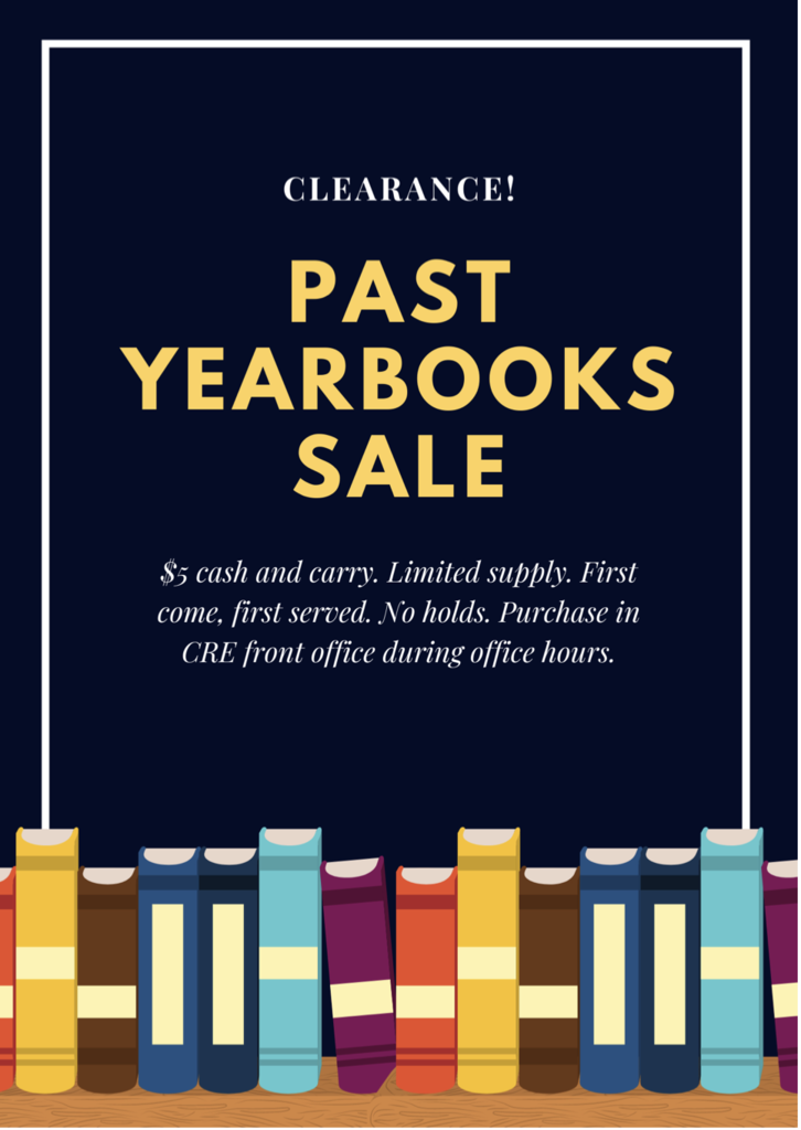 Past Yearbooks Sale 