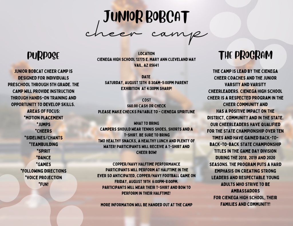 Jr. Bobcat Camp!