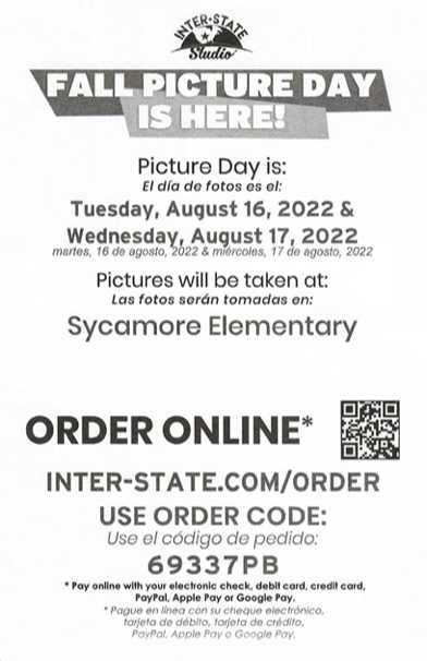 Fall Picture Day Information