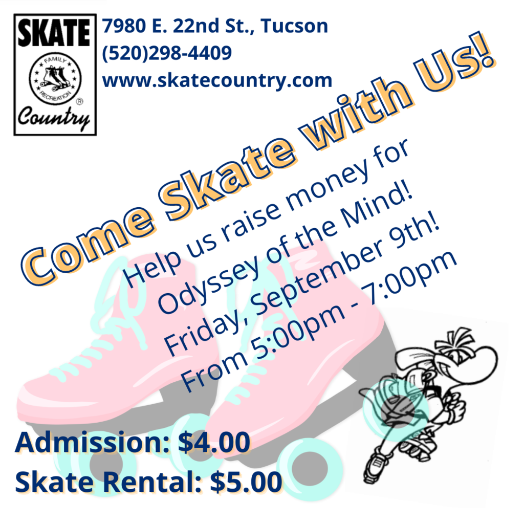 Friday 9 September - Skate Country Night for Odyssey of the Mind