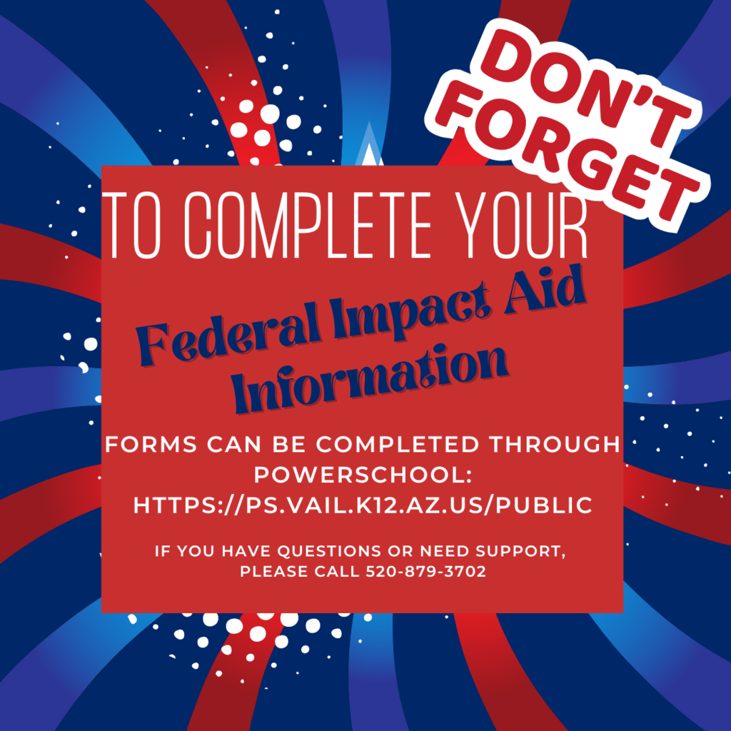 Reminder to fill out the Federal Impact Aid Form ASAP
