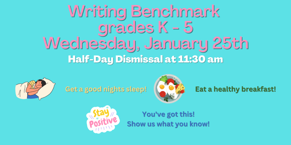 Wednesday is half-day and writing benchmarks!