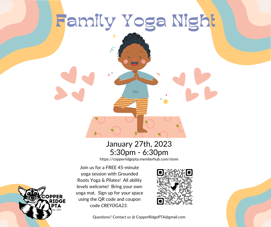 Family Yoga Night 1/27 5:30 to 6:30 MPR